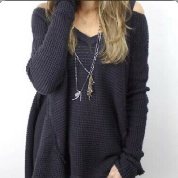 Free People Moonshine Cold Shoulder Sweater - Picture 2 of 4